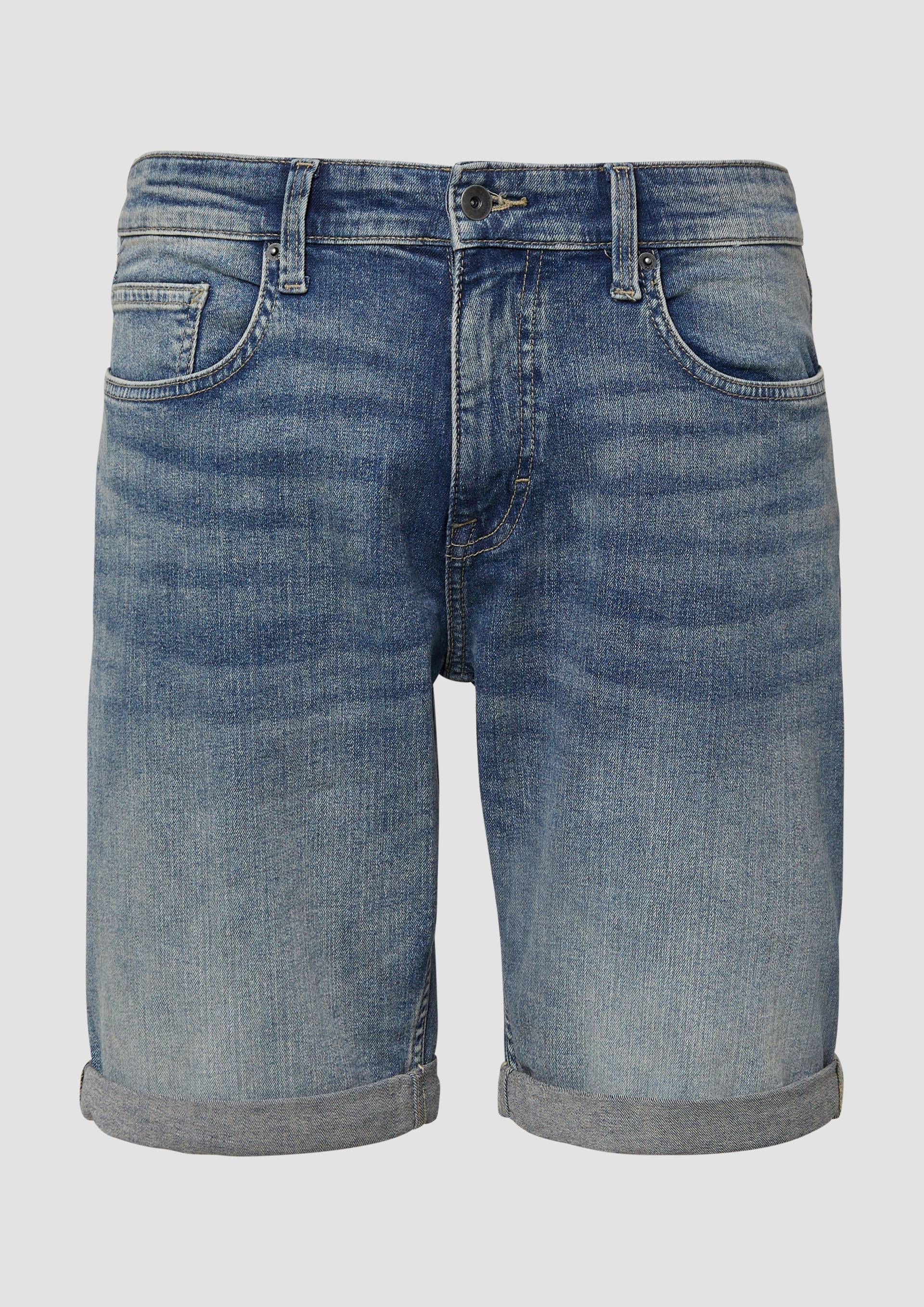 QS - Jeans-Shorts John / Mid Rise / Stretch-Denim mit fixiertem Turn-up, Herren, blau QS - Jeans-Shorts John / Mid Rise / Stretch-Denim mit fixiertem Turn-up, Herren, blau von QS