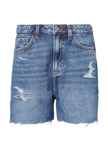 QS Jeans-Shorts Mom/Relaxed Fit/High Rise blau 40 von QS
