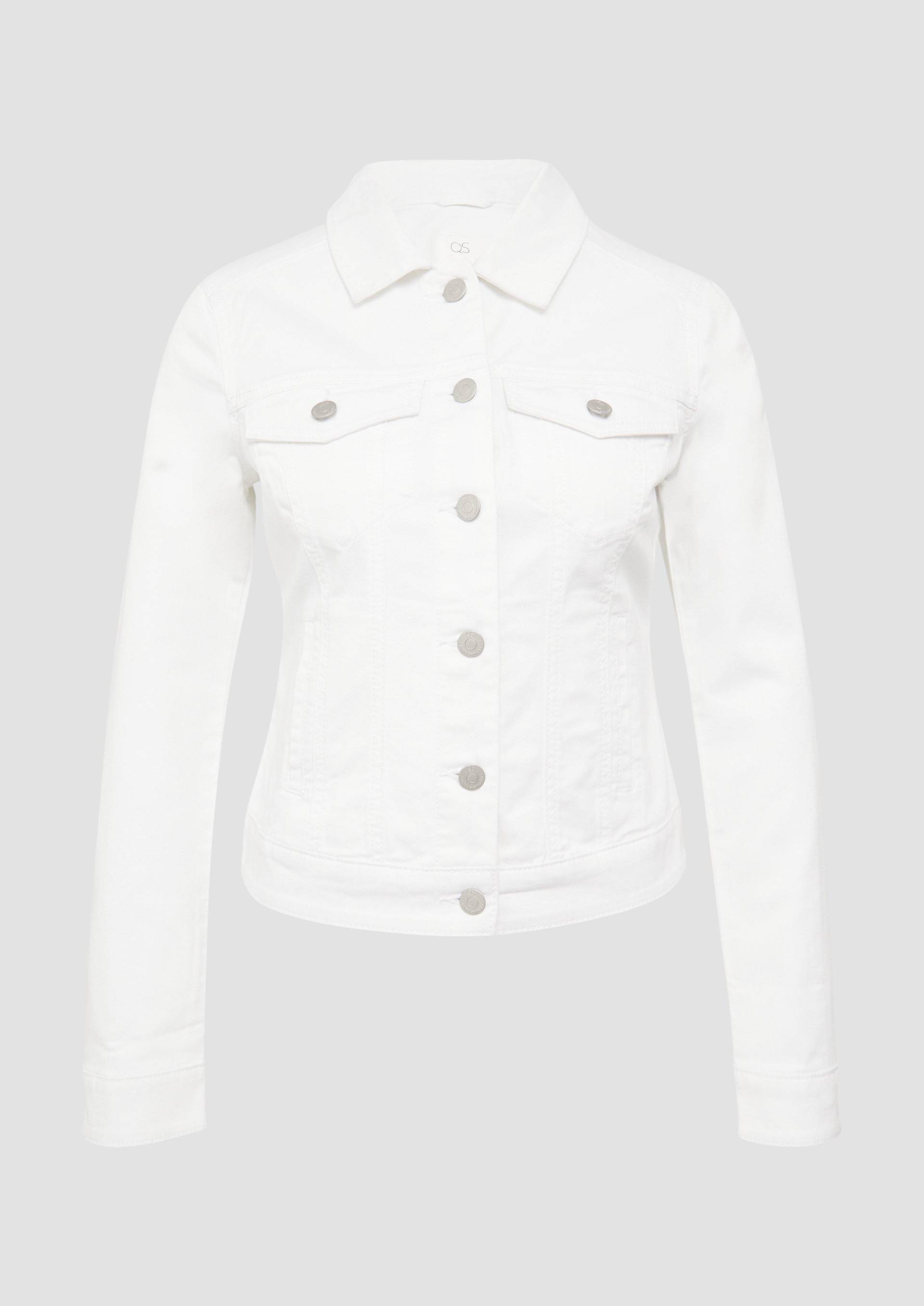 QS - Jeansjacke im Slim Fit, Damen, weiß von QS