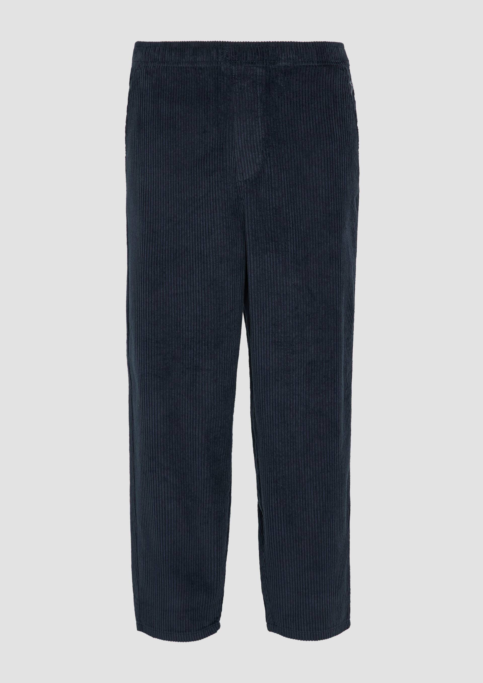 QS - Jogpants aus Breitcord im Relaxed Fit, Herren, blau von QS