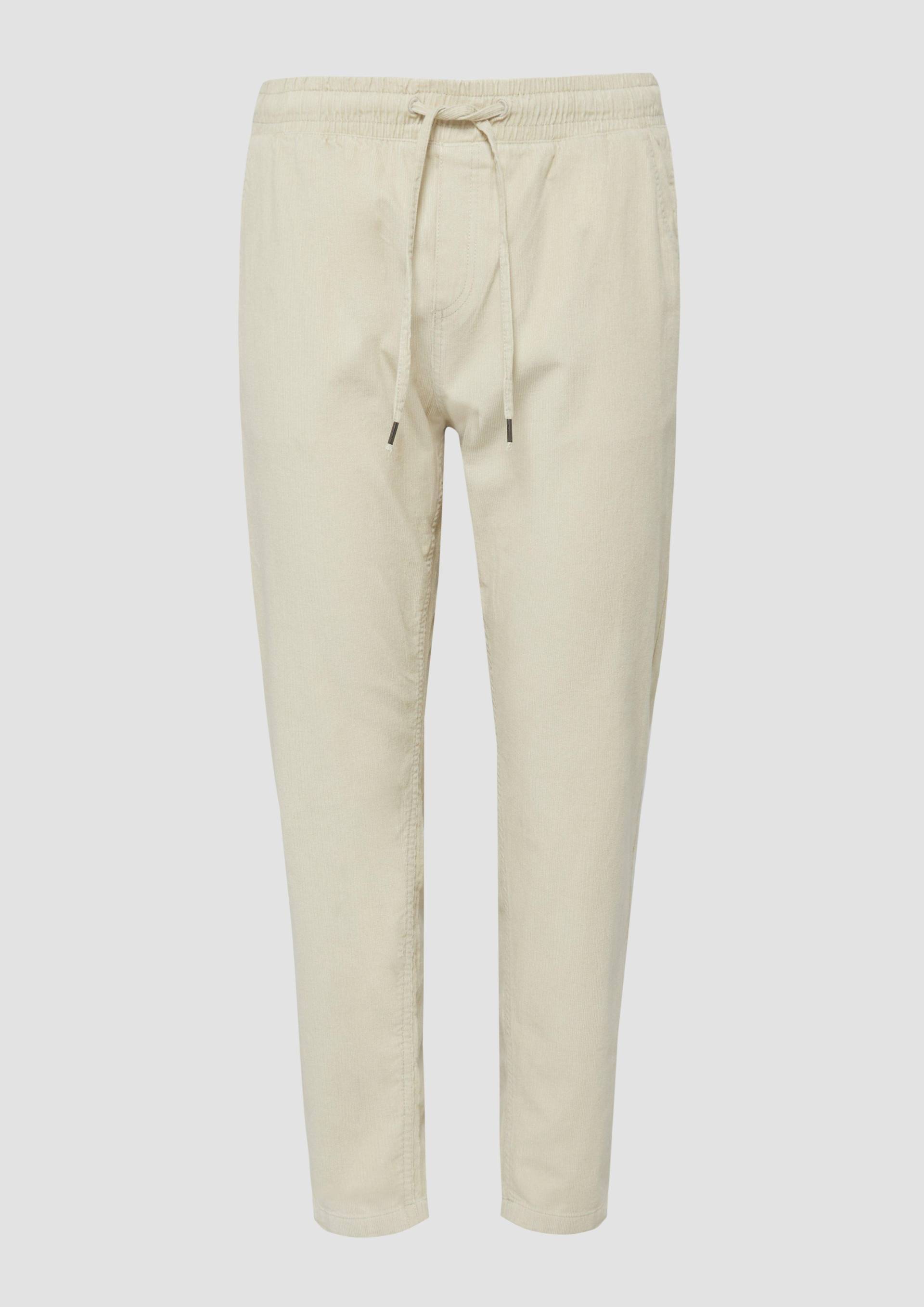 QS - Jogpants aus Feincord, Damen, Beige von QS