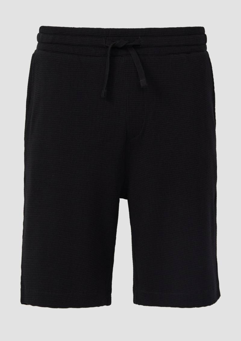 QS - Jogpants aus Waffelpiqué, Herren, schwarz von QS