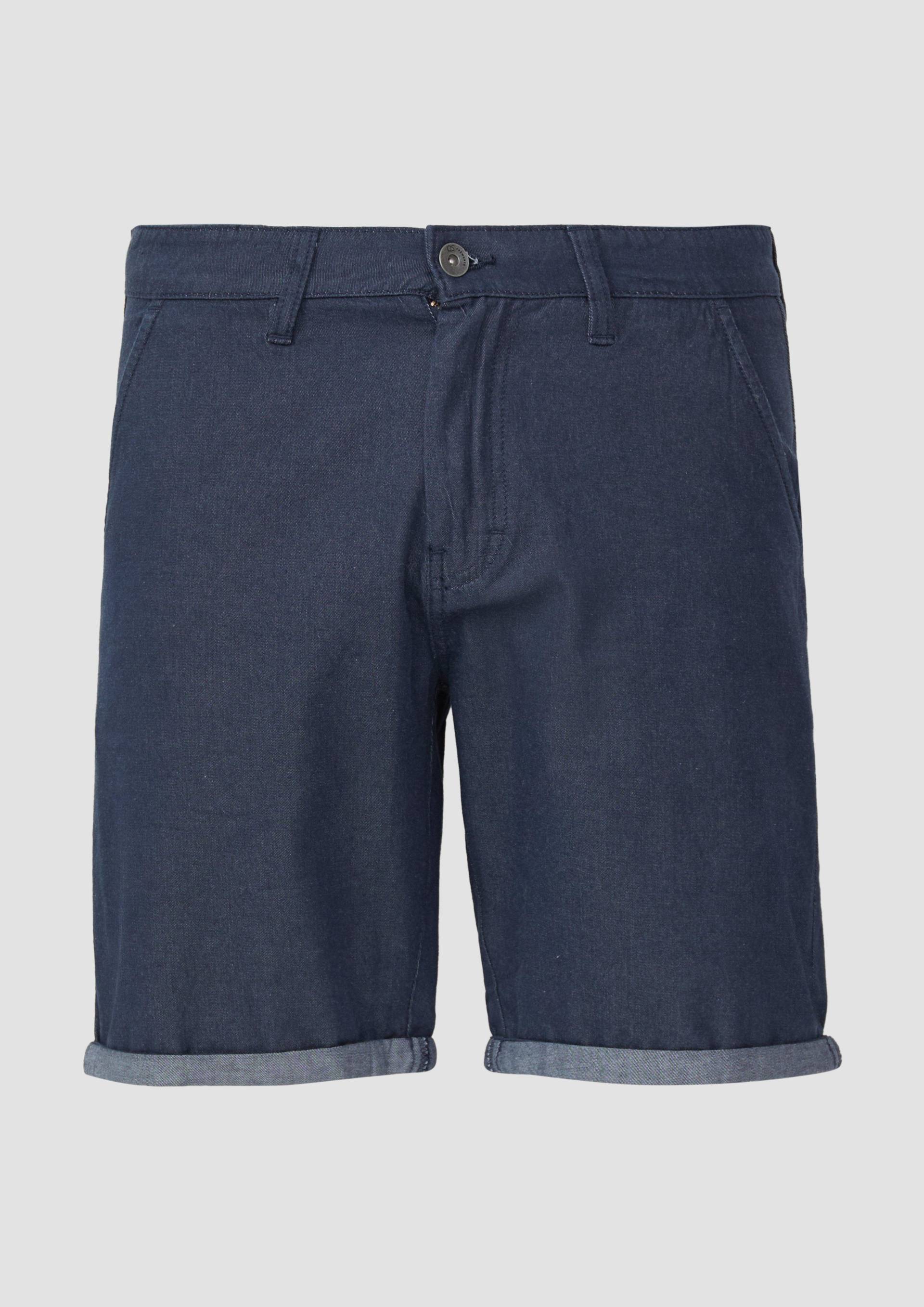 QS - John: Chino mit fixiertem Turn-up, Herren, blau von QS