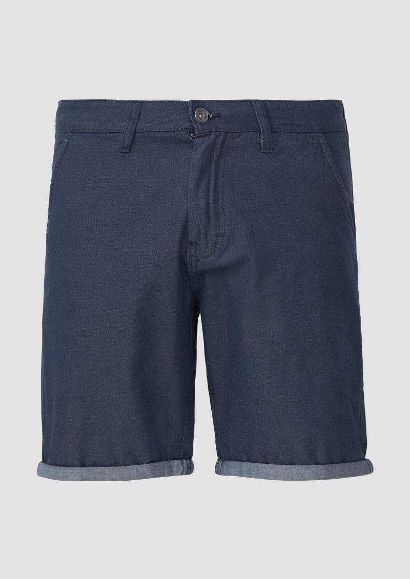 QS - John: Chino mit fixiertem Turn-up, Herren, blau von QS