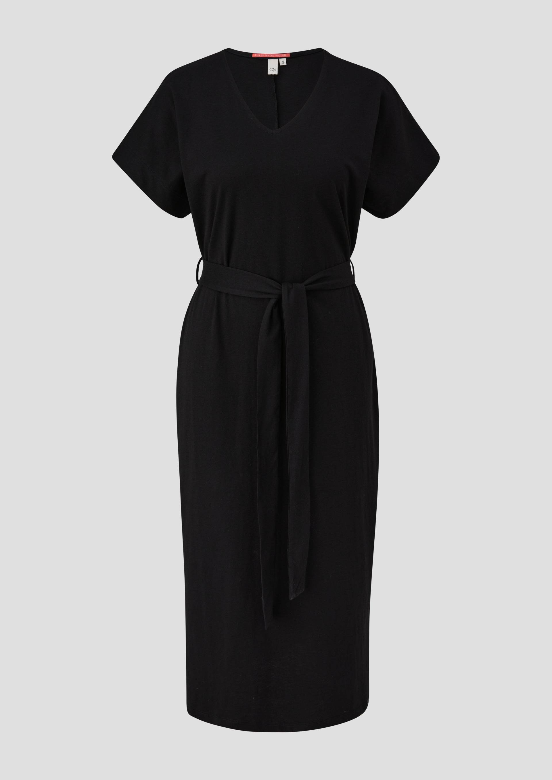 QS - Kurzarm-Kleid aus Jersey, Damen, schwarz von QS