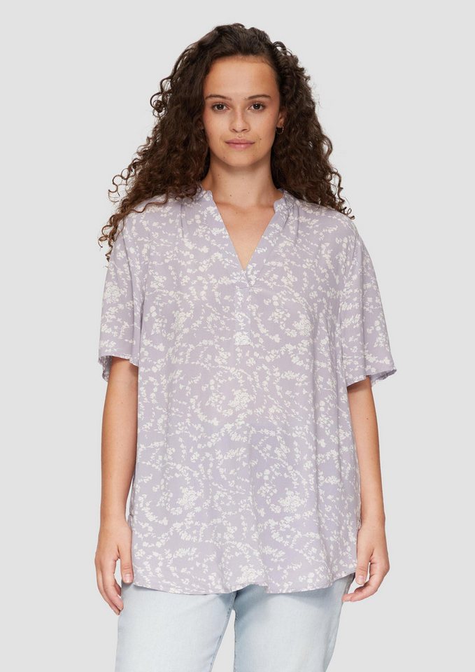 QS Kurzarmbluse Bluse Gemusterte Tunikabluse aus Viskose von QS