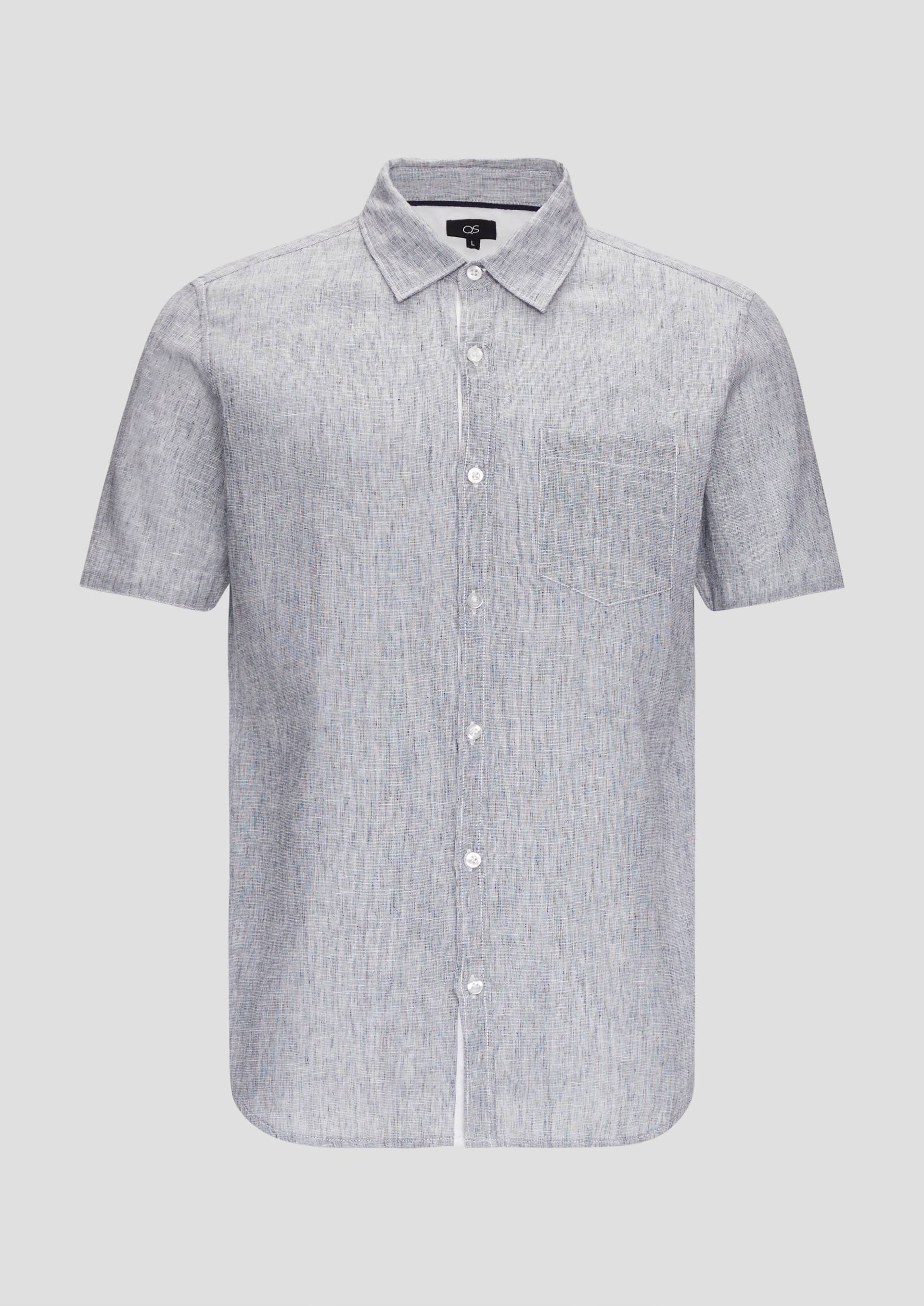 QS - Kurzarmhemd mit Kentkragen, Herren, blau von QS