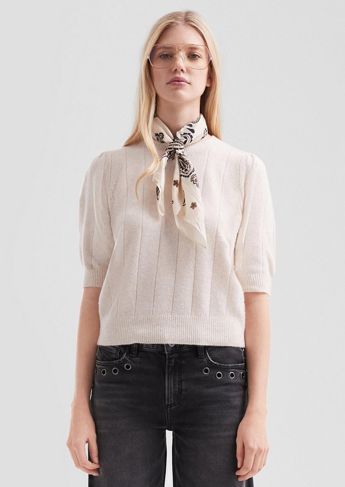 QS Kurzarmpullover Strickpullover Weicher Kurzarm-Strickpullover von QS