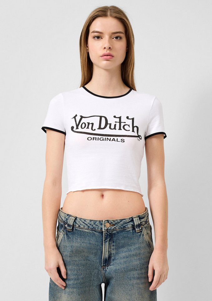 QS Kurzarmshirt Cropped T-Shirt mit Frontprint, QS x Von Dutch von QS
