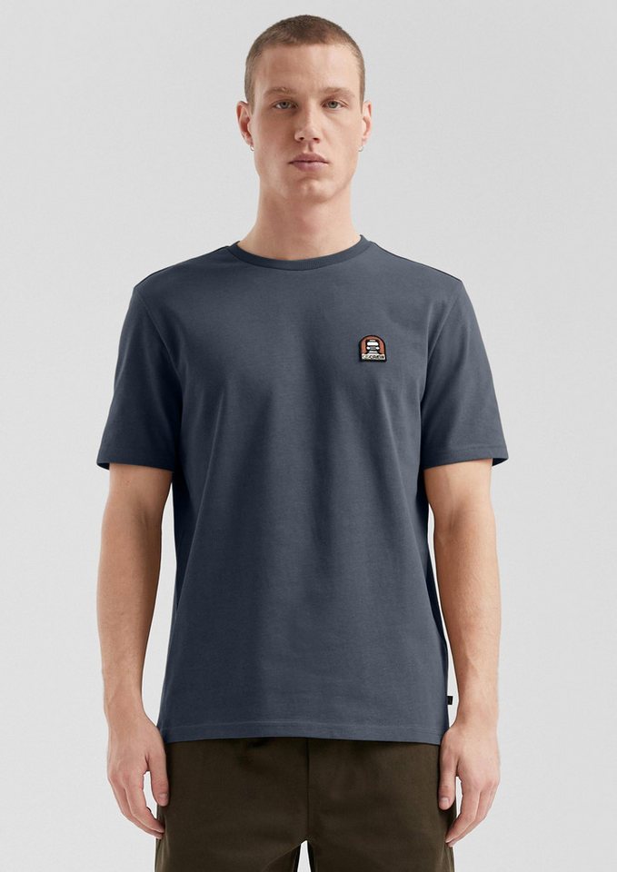 QS Kurzarmshirt T-Shirt T-Shirt aus schwerer Jerseyware mit gesticktem Patch von QS