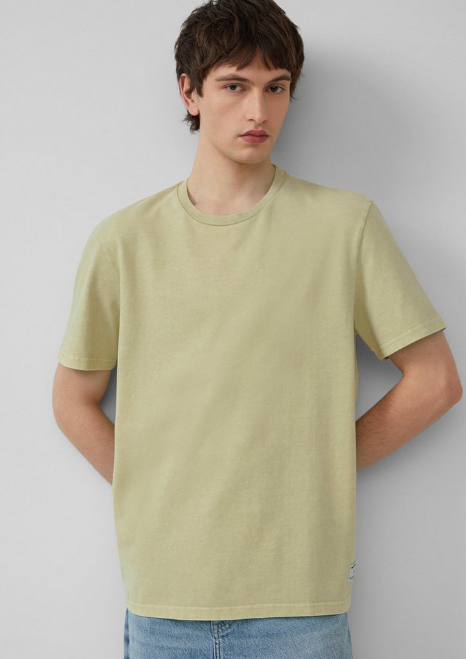 QS Kurzarmshirt T-Shirt Gewaschenes Basic-T-Shirt aus weichem Heavy Jersey von QS