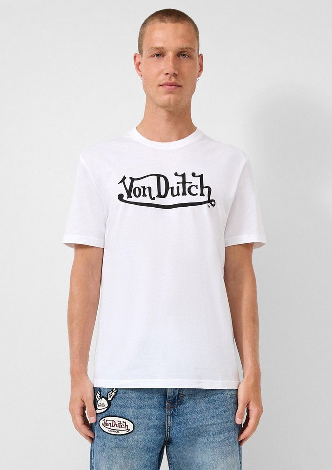 QS Kurzarmshirt T-Shirt Rundhals T-Shirt mit Frontdruck, QS x Von Dutch von QS