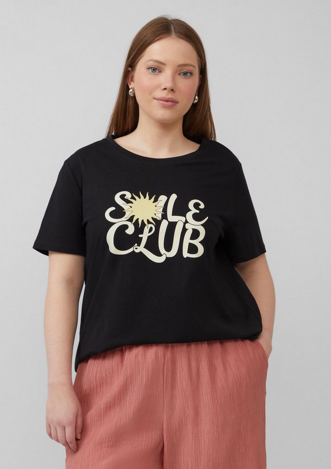 QS Kurzarmshirt T-Shirt Baumwollshirt mit Frontprint von QS