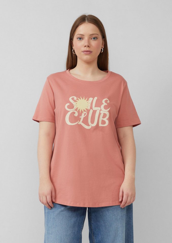 QS Kurzarmshirt T-Shirt Baumwollshirt mit Frontprint von QS