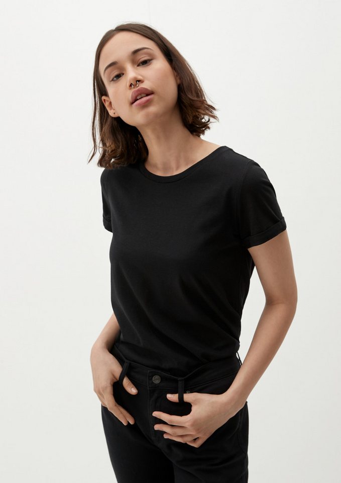 QS Kurzarmshirt T-Shirt Jerseyshirt mit Crew Neck von QS