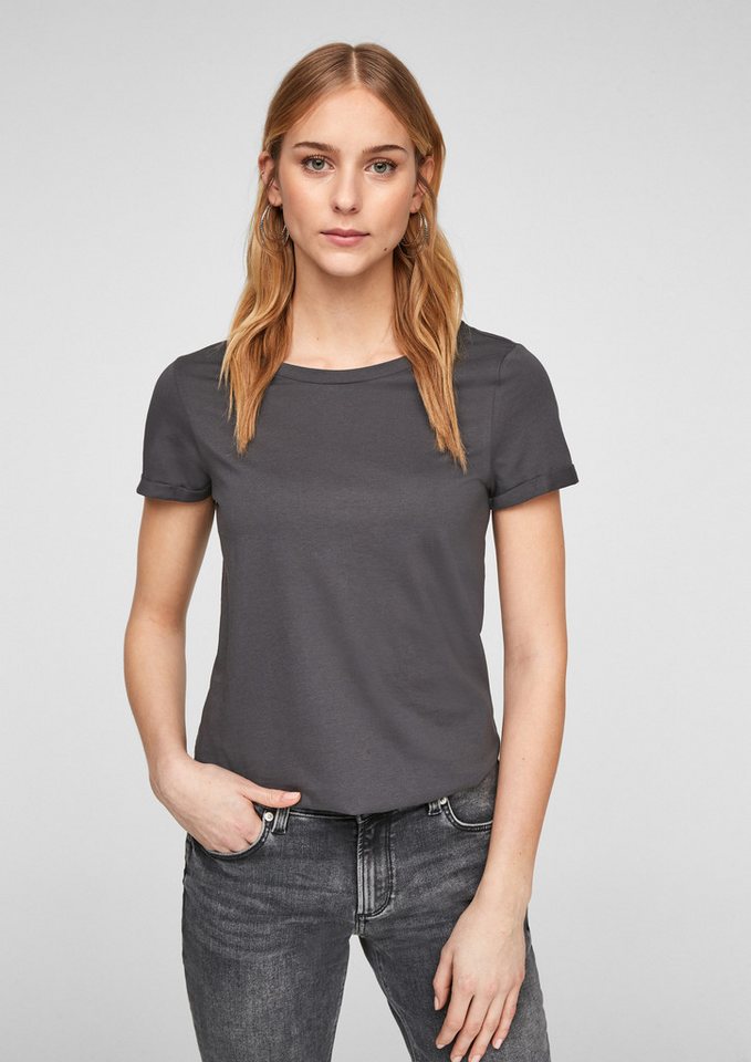 QS Kurzarmshirt T-Shirt Jerseyshirt mit Crew Neck von QS