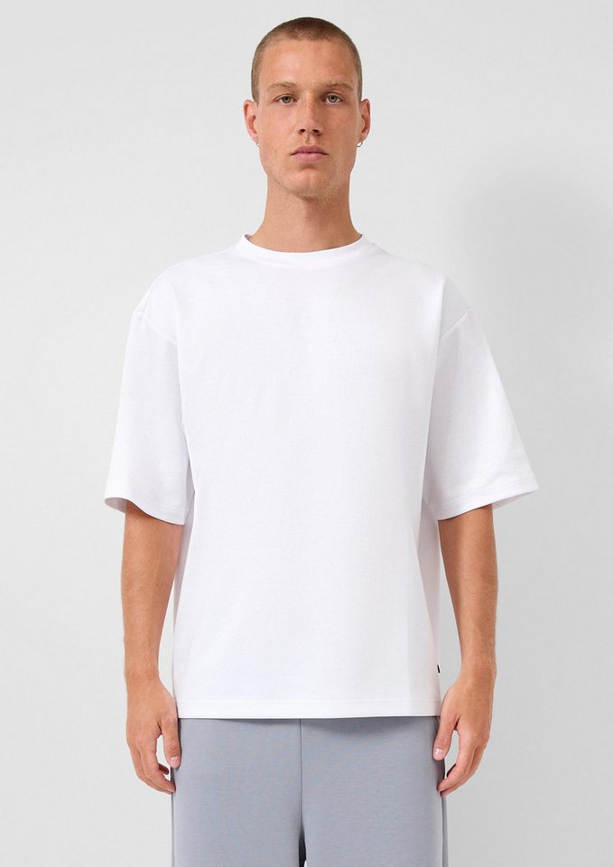 QS Kurzarmshirt T-Shirt Loose Fit T-Shirt mit Logostickerei von QS