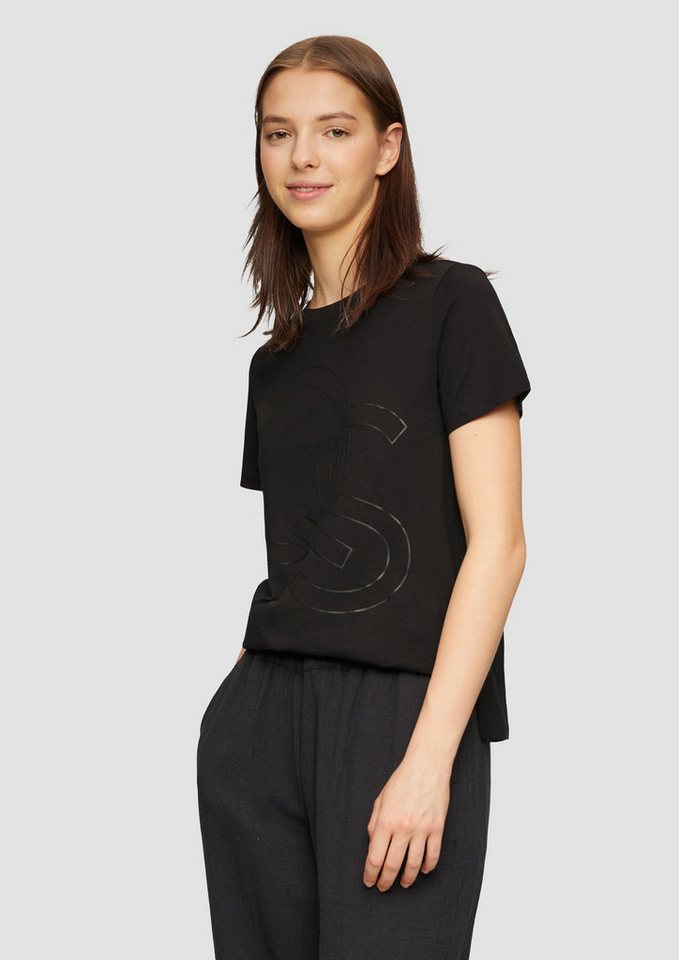 QS Kurzarmshirt T-Shirt T-Shirt aus Jersey mit Frontprint von QS