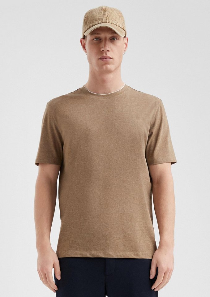 QS Kurzarmshirt T-Shirt T-Shirt aus Melange-Jersey mit Layering-Detail von QS