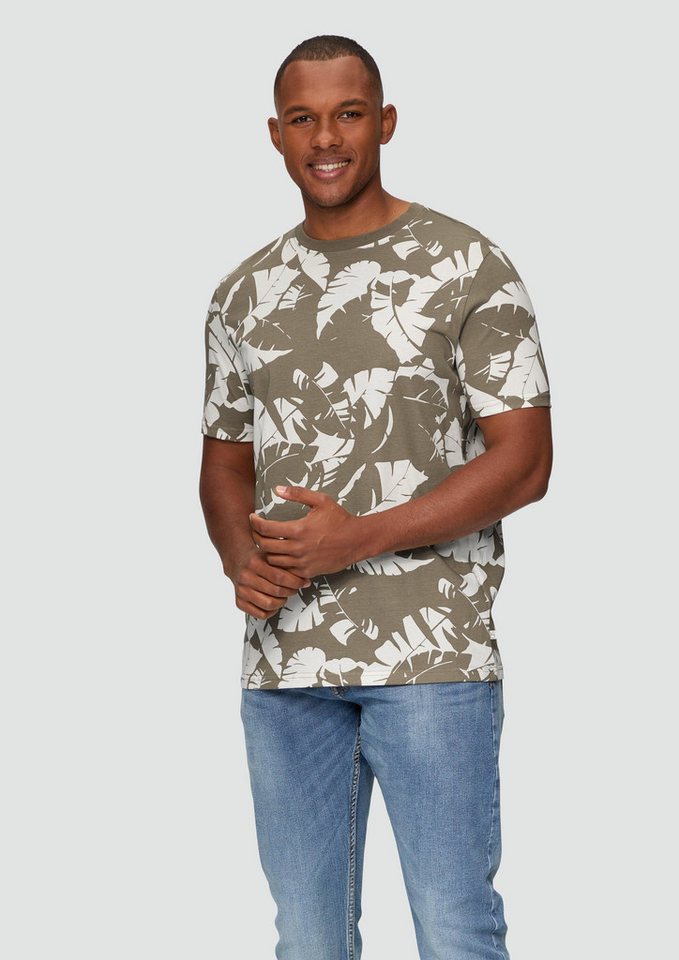 QS Kurzarmshirt T-Shirt T-Shirt mit All-over-Print von QS