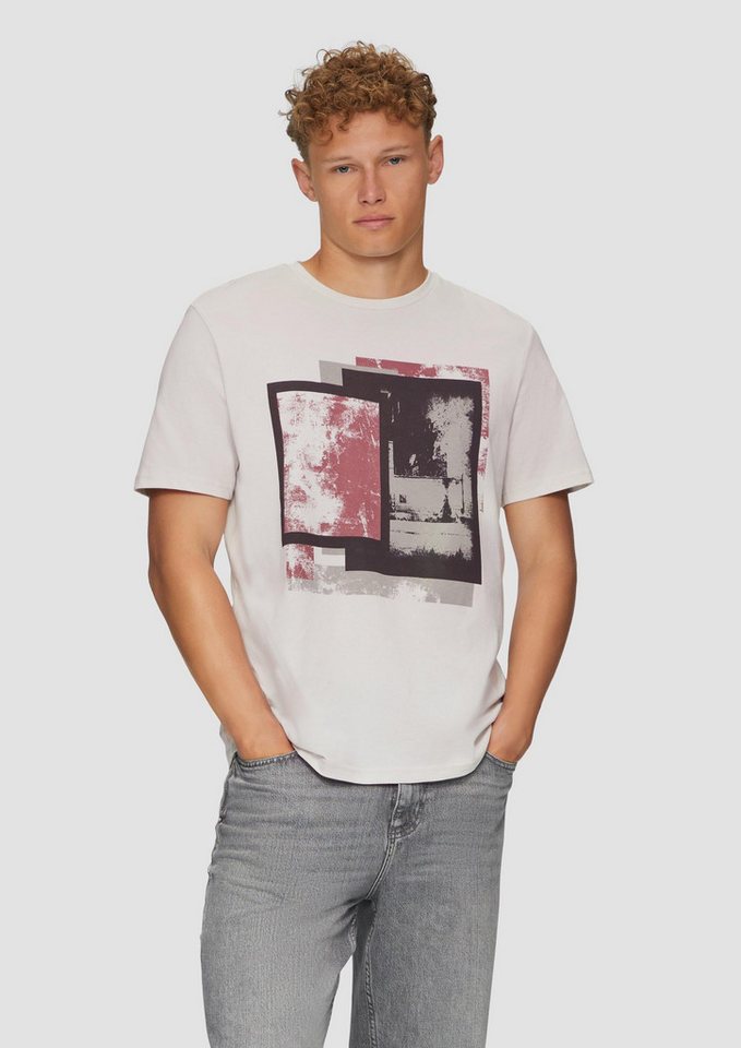 QS Kurzarmshirt T-Shirt T- Shirt mit Frontdruck von QS