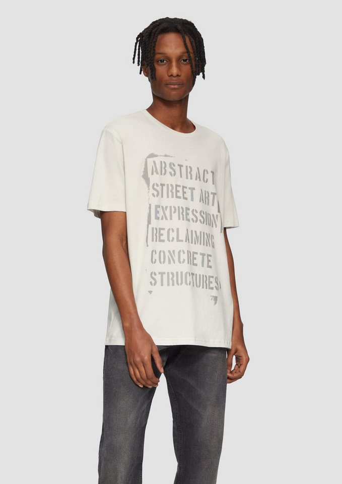 QS Kurzarmshirt T-Shirt T- Shirt mit Frontprint von QS