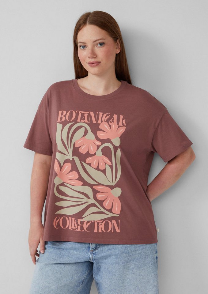 QS Kurzarmshirt T-Shirt T-Shirt mit Frontprint von QS