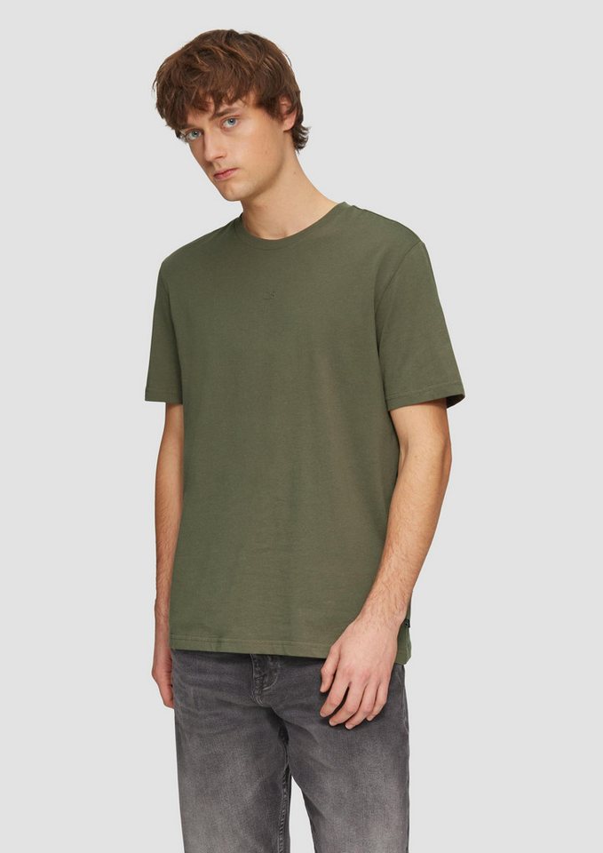 QS Kurzarmshirt T-Shirt T-Shirt mit Logodruck von QS