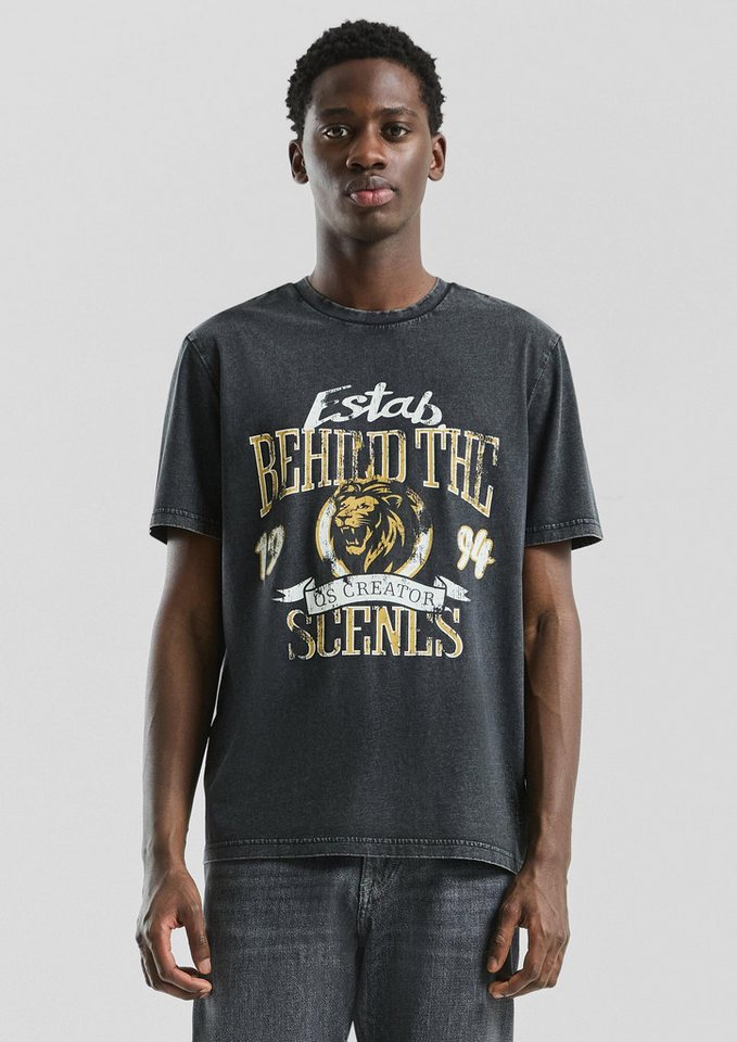 QS Kurzarmshirt T-Shirt T-Shirt mit Print von QS