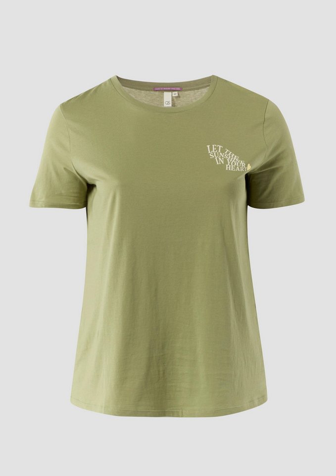 QS Kurzarmshirt T-Shirt aus Baumwolle mit Print-Detail QS Kurzarmshirt T-Shirt aus Baumwolle mit Print-Detail von QS