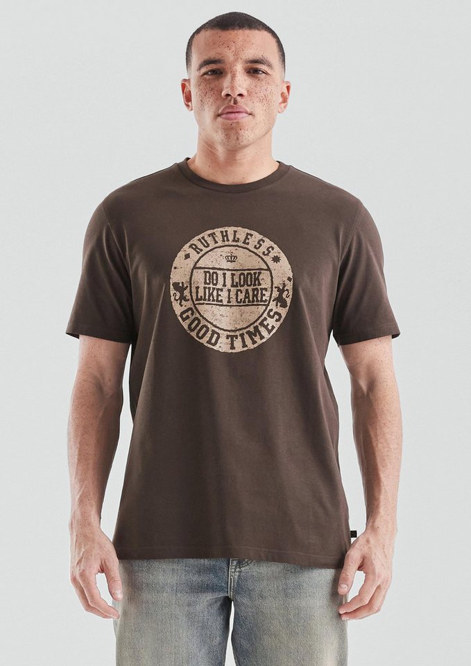 QS Kurzarmshirt T-Shirt T-Shirt mit Frontdruck von QS