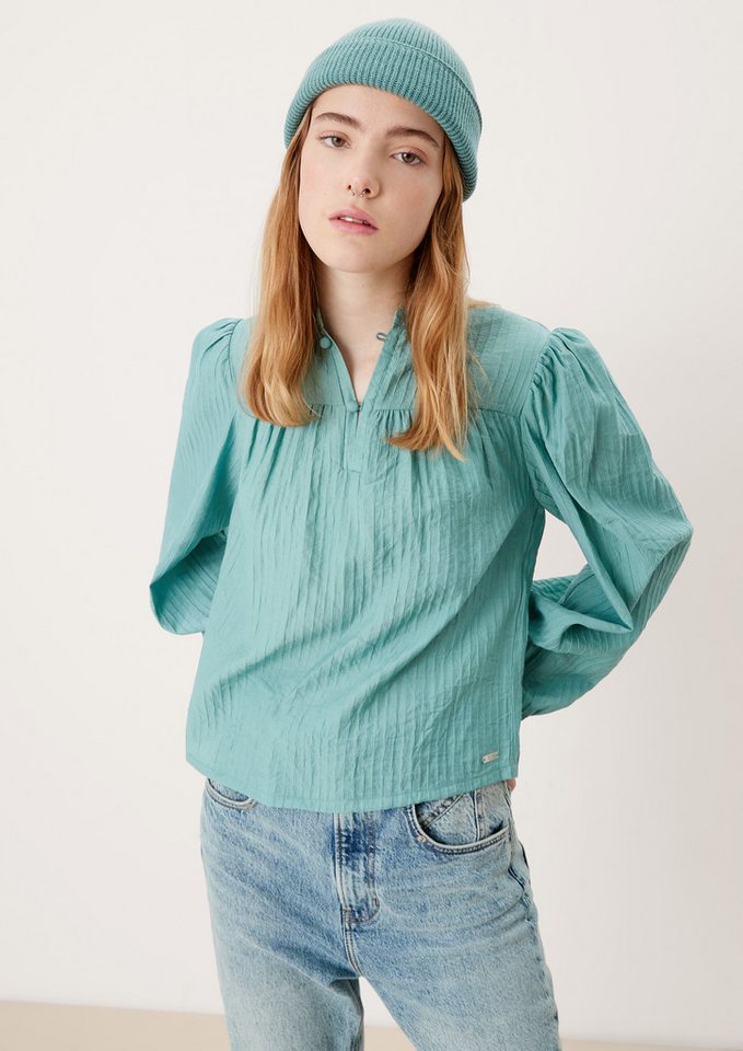 QS Langarmbluse Bluse Bluse aus Viskosemix von QS