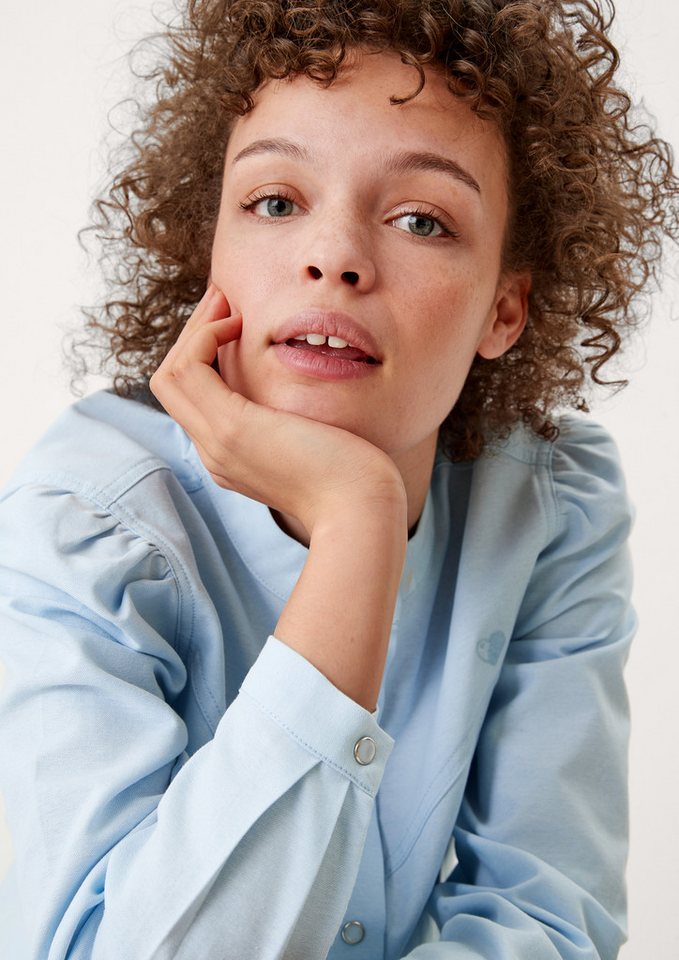 QS Langarmbluse Bluse Bluse im Vintage-Look von QS