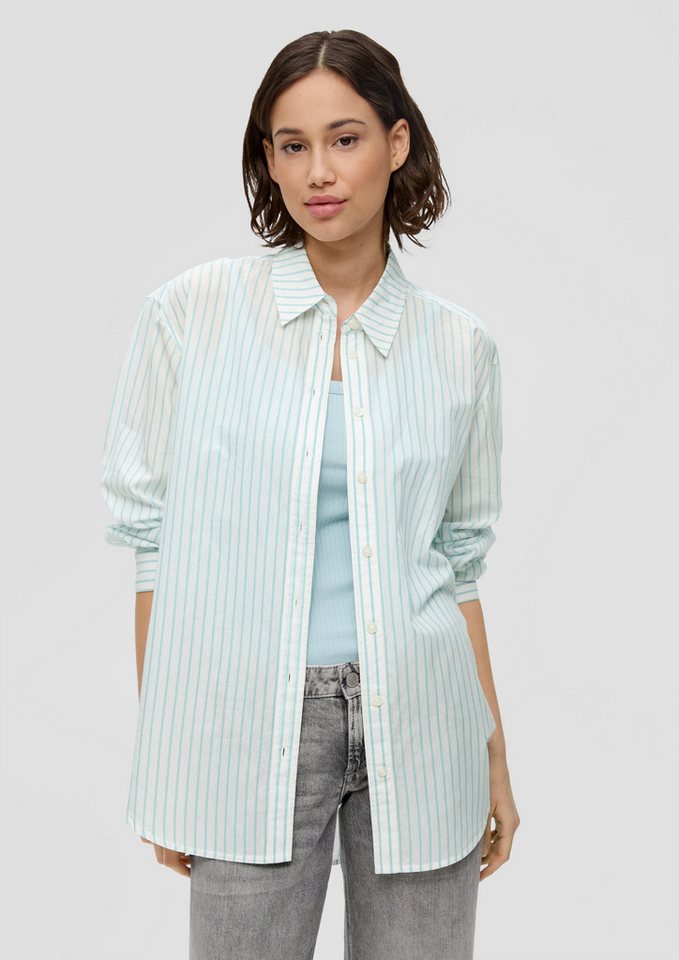 QS Langarmbluse Bluse Longbluse mit Streifen (1-tlg) von QS