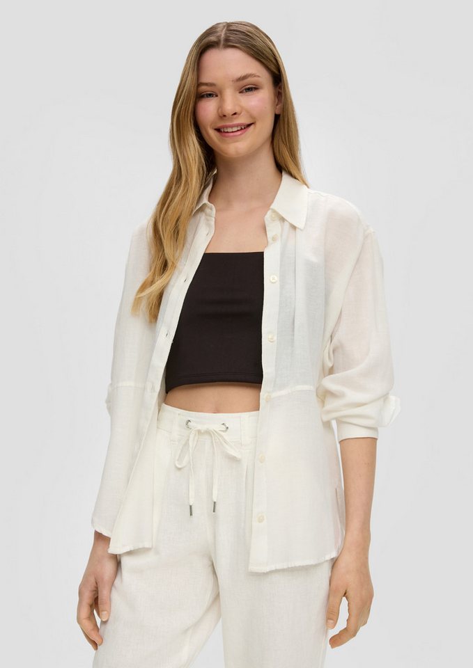 QS Langarmbluse Bluse Oversized Bluse aus Viskosemix von QS