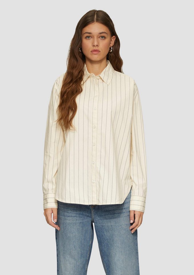 QS Langarmbluse Bluse Oversized-Hemdbluse mit Nadelstreifen (1-tlg) von QS