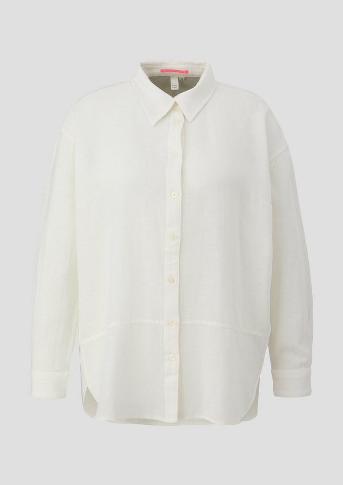QS Langarmbluse Oversized Bluse aus Viskosemix Ziernaht QS Langarmbluse Oversized Bluse aus Viskosemix Ziernaht von QS