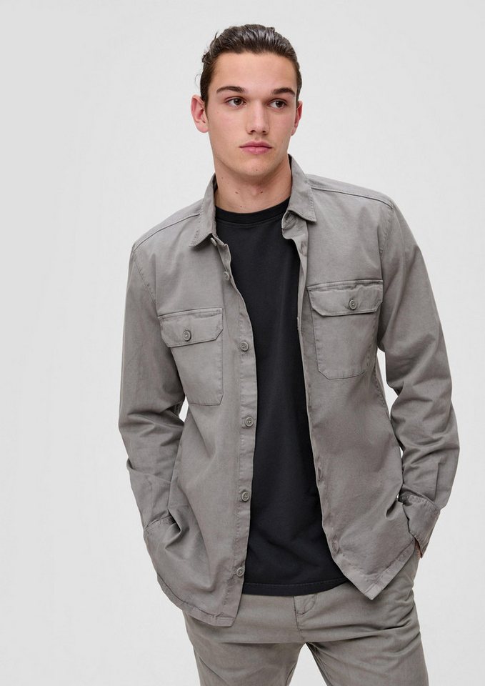 QS Langarmhemd Hemd Overshirt mit Brusttaschen von QS