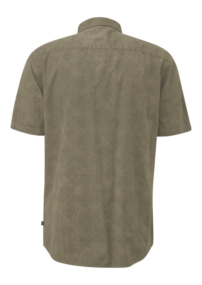 QS Langarmhemd Regular Fit: Gewaschenes Hemd mit All-over-Print von QS