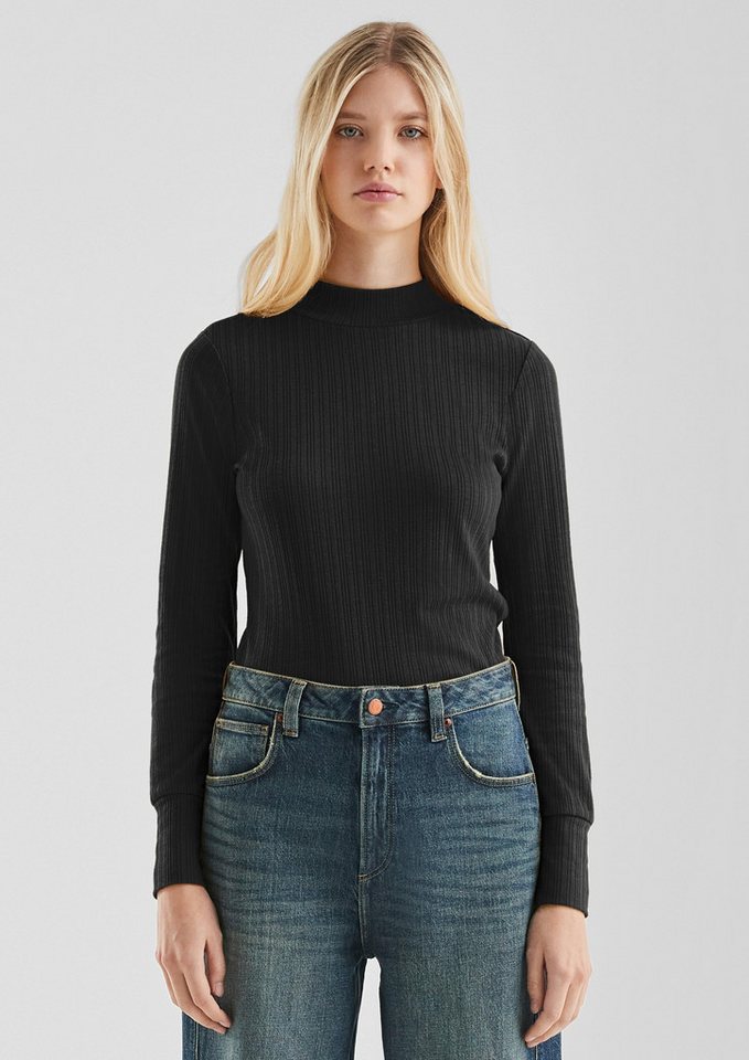 QS Langarmshirt Geripptes Langarmshirt von QS