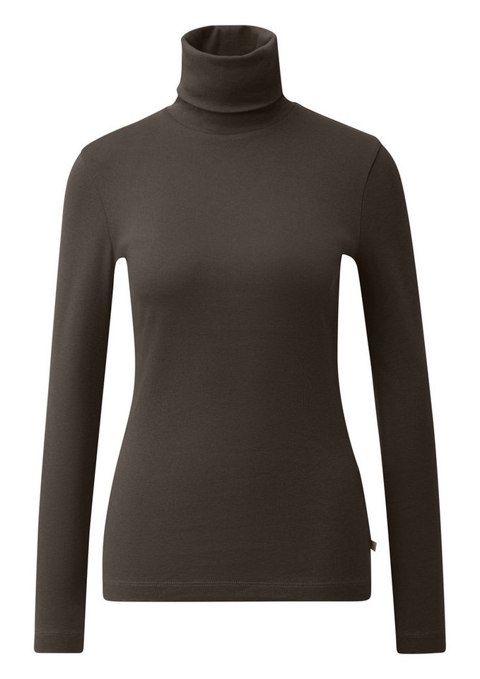 QS Langarmshirt T-Shirt Baumwollshirt mit Rollkragen von QS