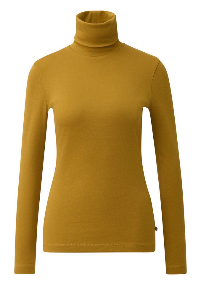 QS Langarmshirt T-Shirt Baumwollshirt mit Rollkragen von QS