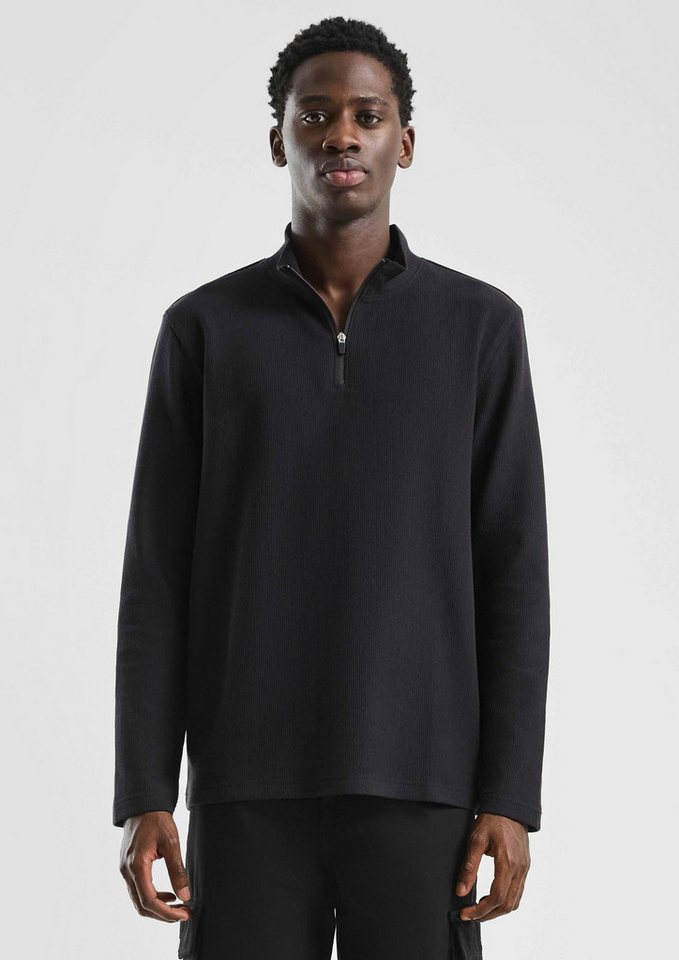 QS Langarmshirt T-Shirt Longsleeve in Rippstruktur von QS