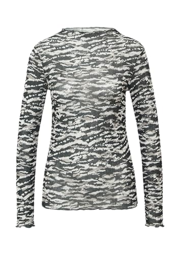 QS Leicht transparentes Longsleeve mit All-Over-Print schwarz L von QS