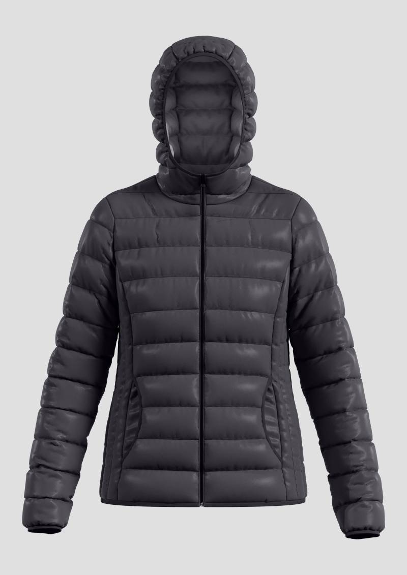 QS - Leicht wattierte Steppjacke mit Kapuze, Damen, grau QS - Leicht wattierte Steppjacke mit Kapuze, Damen, grau von QS
