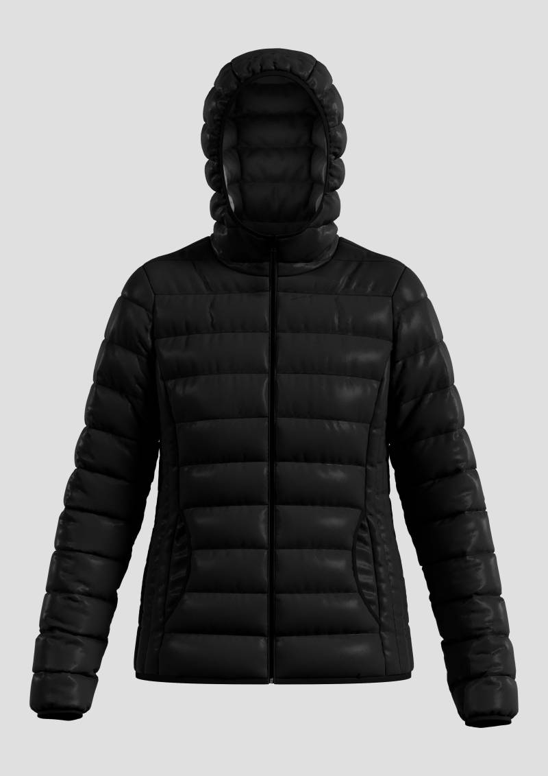 QS - Leicht wattierte Steppjacke mit Kapuze, Damen, schwarz von QS