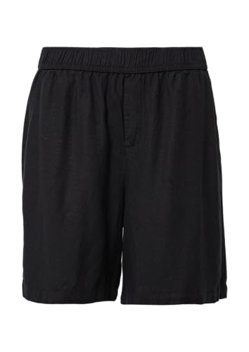 QS Leinenmix-Shorts mit Elastikbund schwarz 42 von QS