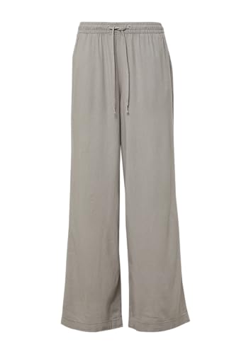 QS Leinenmixhose mit Gummizug und weitem Bein Taubengrau 36/32 von QS