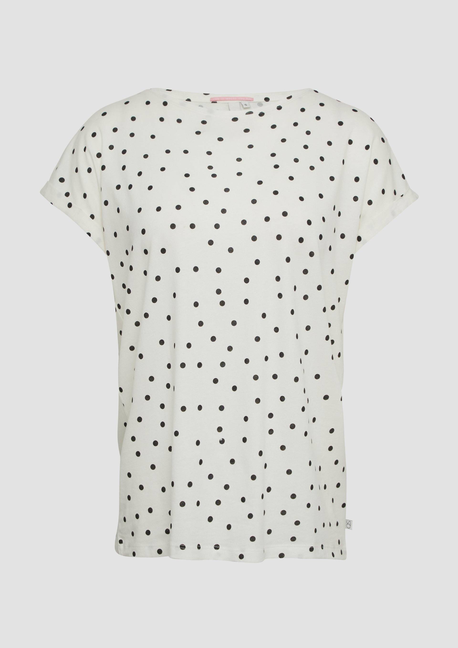 QS - Locker geschnittenes T-Shirt aus Modalmix, Damen, creme von QS