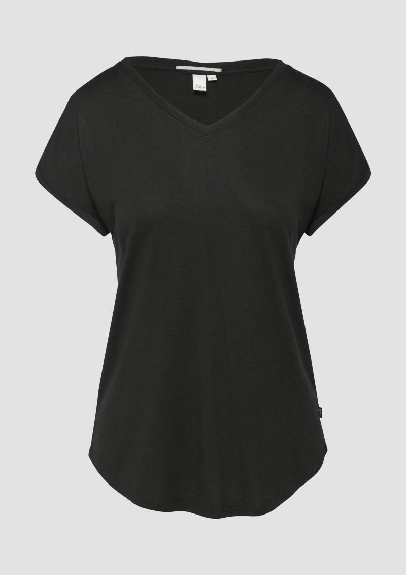QS - Locker geschnittenes T-Shirt im Modalmix, Damen, schwarz QS - Locker geschnittenes T-Shirt im Modalmix, Damen, schwarz von QS